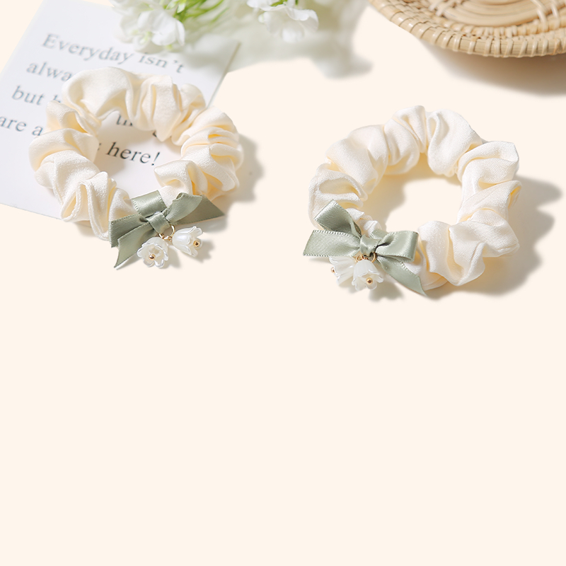 Bow Lily Large Intestine Ring Hair Tie for Ponytails - Durable & Stylish - Image 5