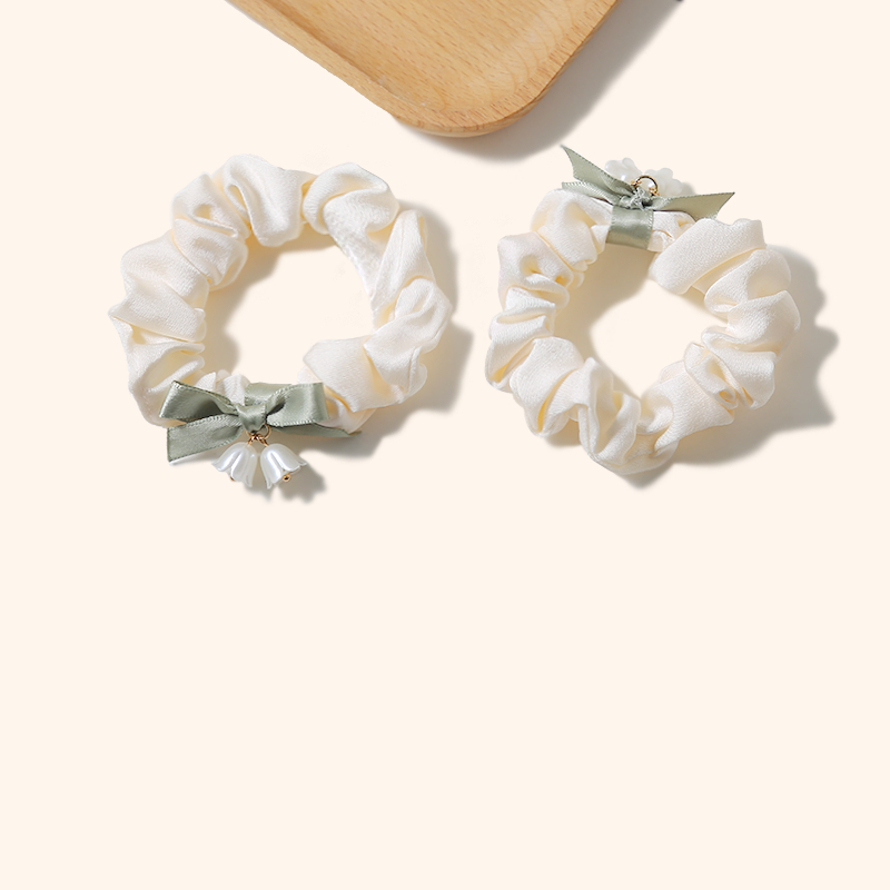 Bow Lily Large Intestine Ring Hair Tie for Ponytails - Durable & Stylish - Image 6