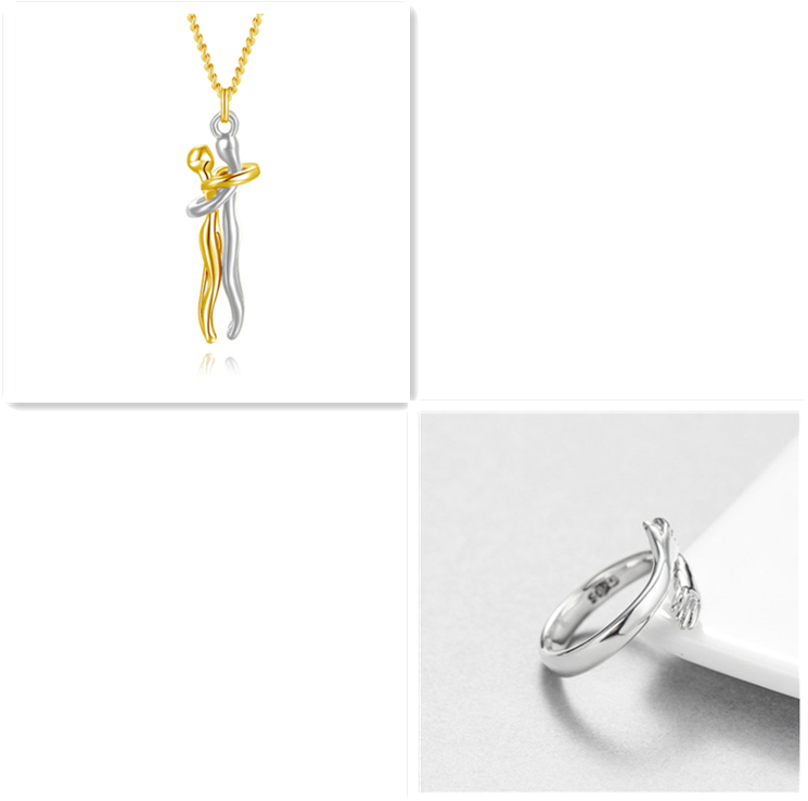 Unisex Love Hug Necklace for Men and Women - Simple Clavicle Chain Jewelry, Perfect Valentine's Day Gift for Couples - Image 15