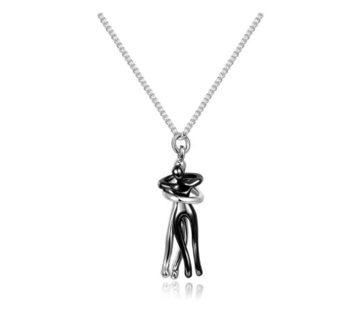 Unisex Love Hug Necklace for Men and Women - Simple Clavicle Chain Jewelry, Perfect Valentine's Day Gift for Couples - Image 34