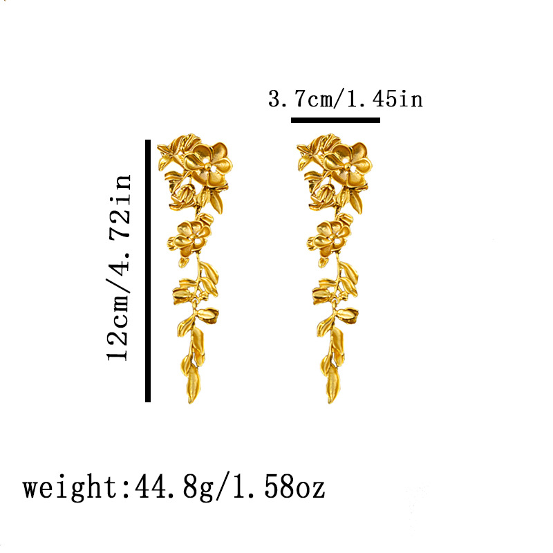 Stylish Women's Retro 3D Flower Tassel Earrings for a Chic Look - Image 12