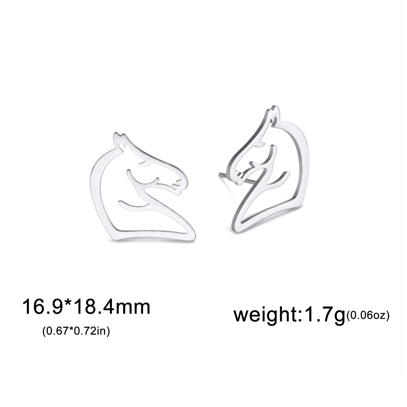 Stylish Titanium Steel Cartoon Hollow Out Stainless Steel Studs - Cute & Simple - Image 4