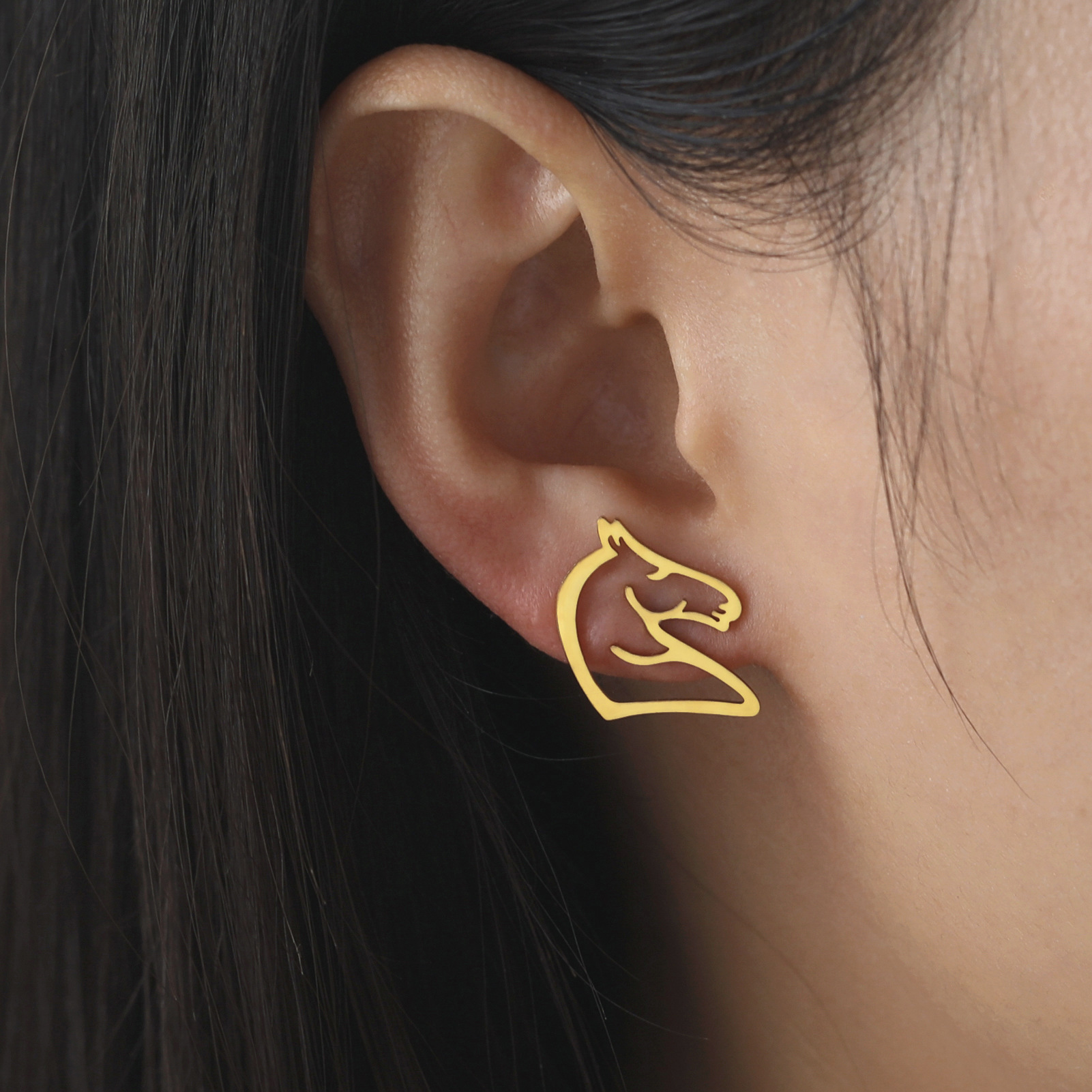 Stylish Titanium Steel Cartoon Hollow Out Stainless Steel Studs - Cute & Simple - Image 5