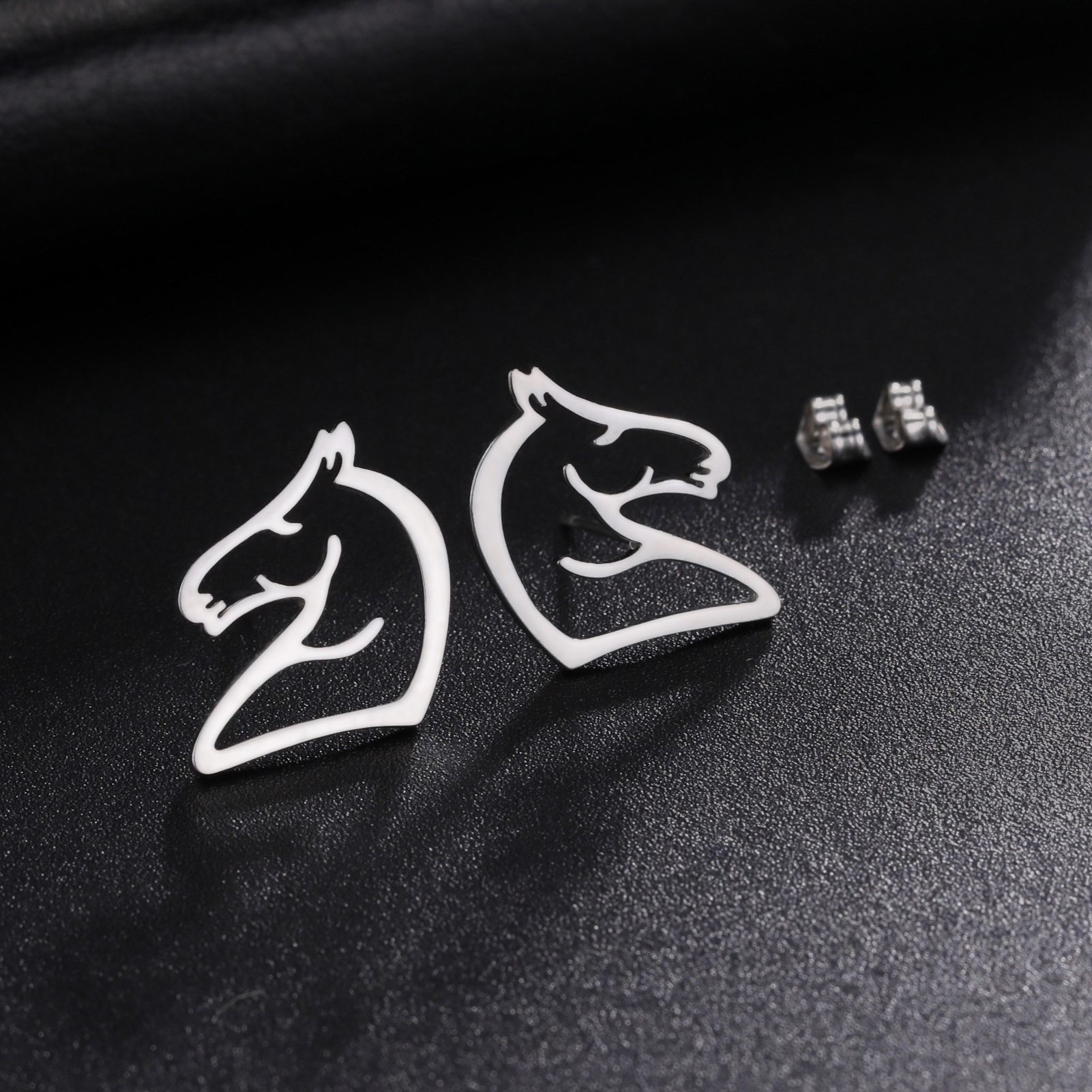 Stylish Titanium Steel Cartoon Hollow Out Stainless Steel Studs - Cute & Simple - Image 6
