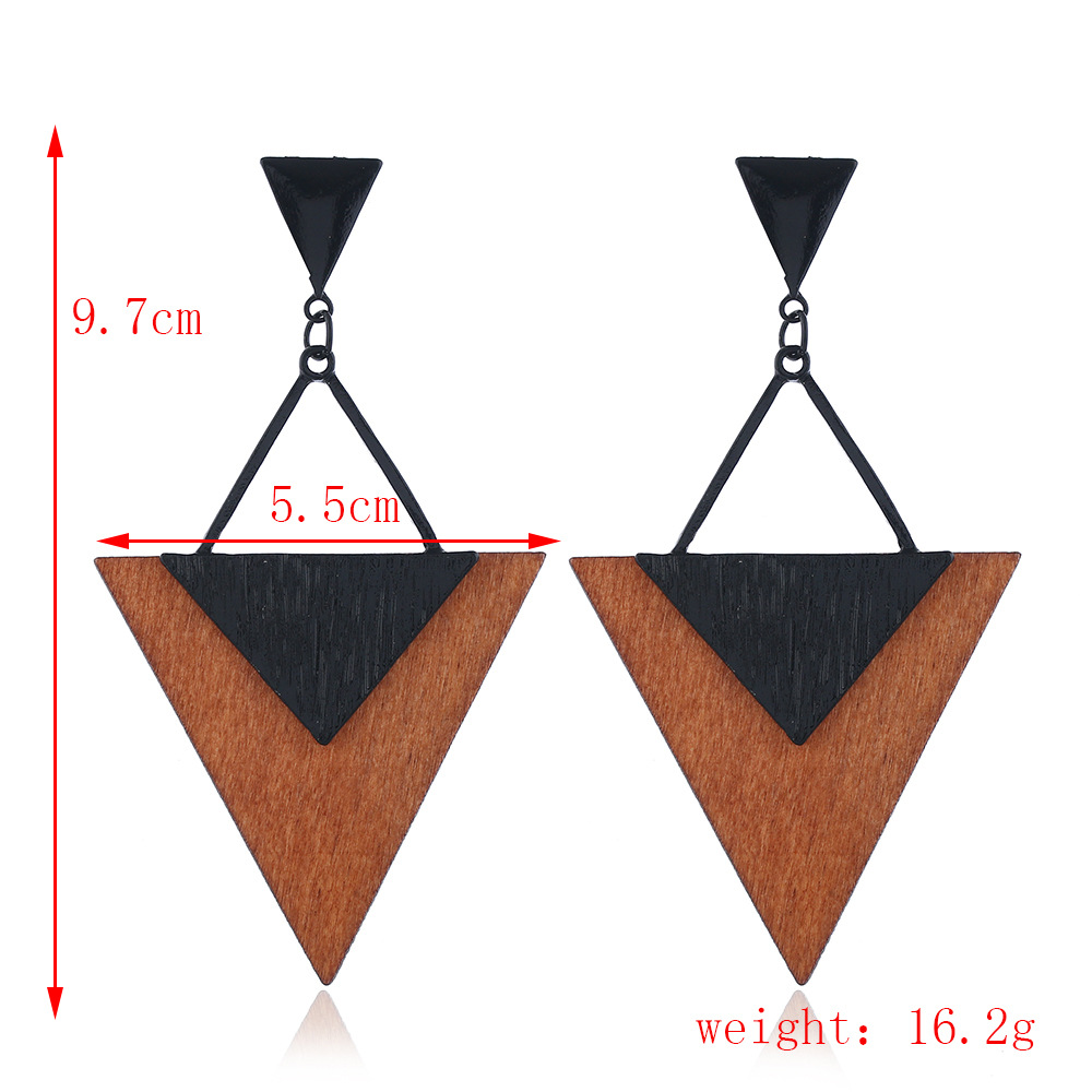 Stylish Vintage Alloy and Wooden Earrings – Creative Fashion Statement - Image 5