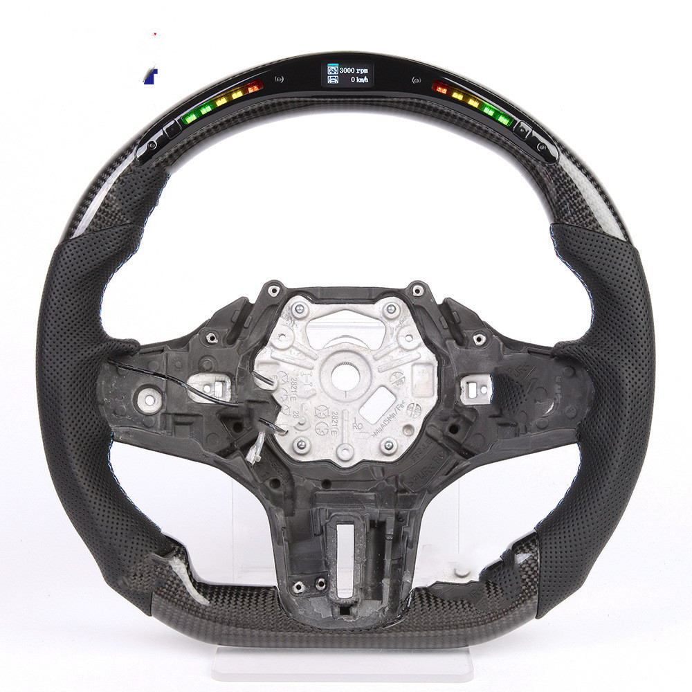X3x5 Carbon Fiber Smart Multifunctional LED Sports Car Steering Wheel - Image 5