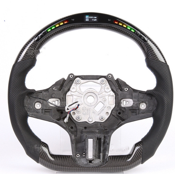 X3x5 Carbon Fiber Smart Multifunctional LED Sports Car Steering Wheel - Image 7