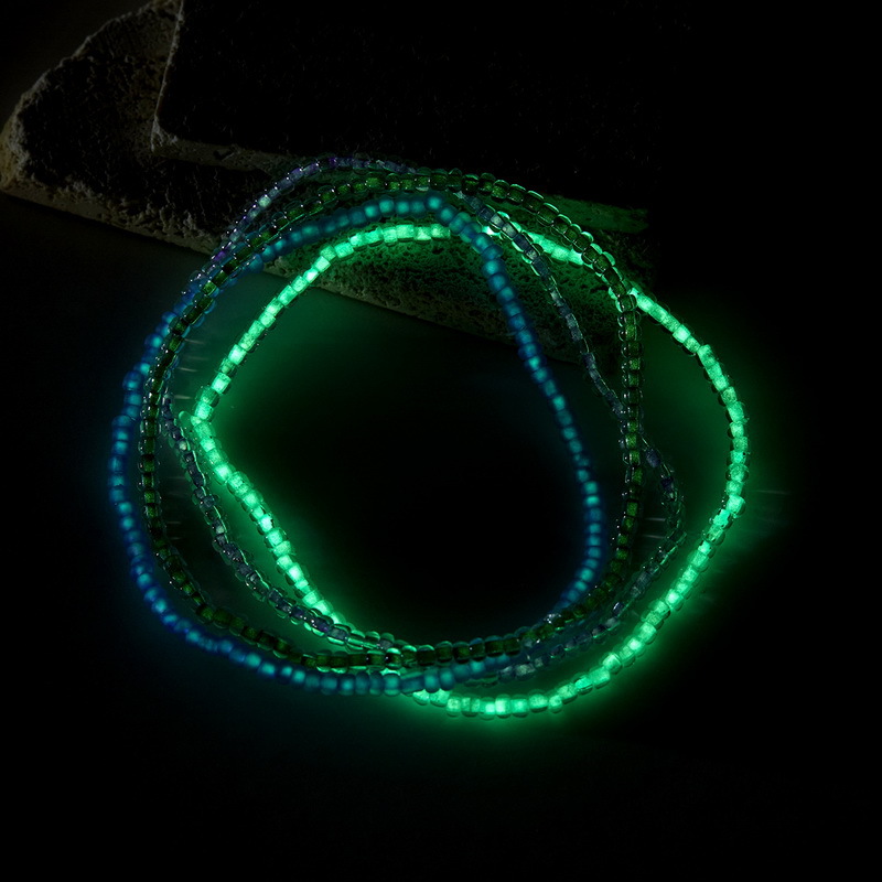 Vibrant Luminous Bead Colored Anklet Bracelet - Eye-Catching Accessory - Image 4
