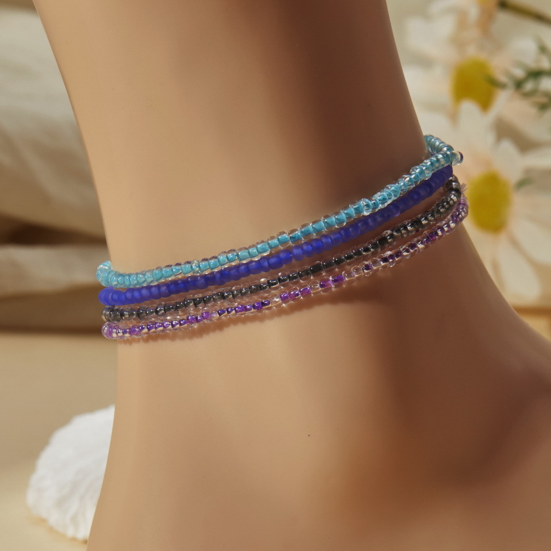 Vibrant Luminous Bead Colored Anklet Bracelet - Eye-Catching Accessory - Image 7