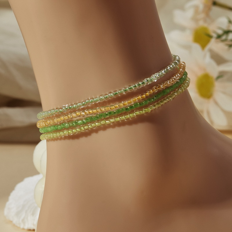 Vibrant Luminous Bead Colored Anklet Bracelet - Eye-Catching Accessory - Image 8