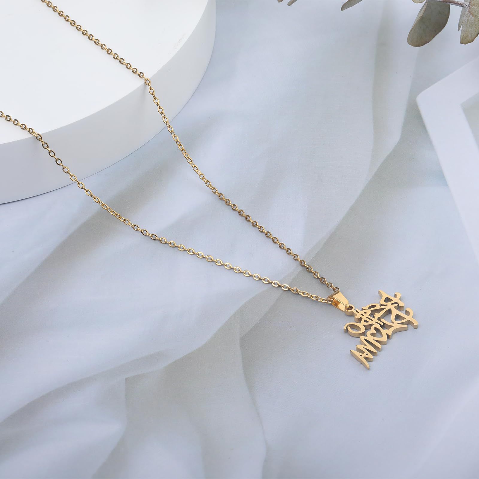 Stylish Stainless Steel English Name Necklace for Men and Women - Image 5