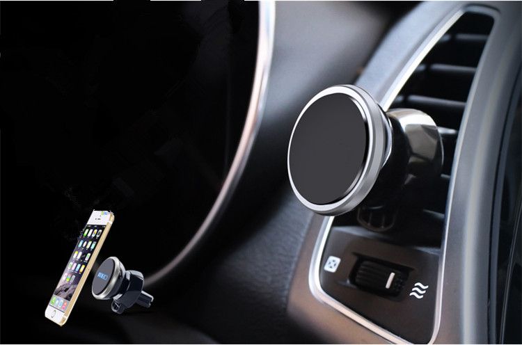 360° Magnetic Rotating Car Phone Navigation Bracket - Mobile Phone Rack Outlet - Image 6