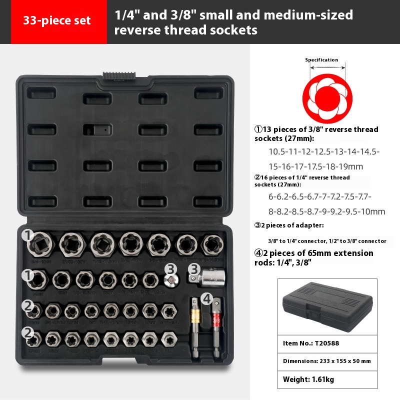 Reverse Tooth Sleeve Rust Damage Screw Extractor - Effortlessly Remove Stuck Screws - Image 5