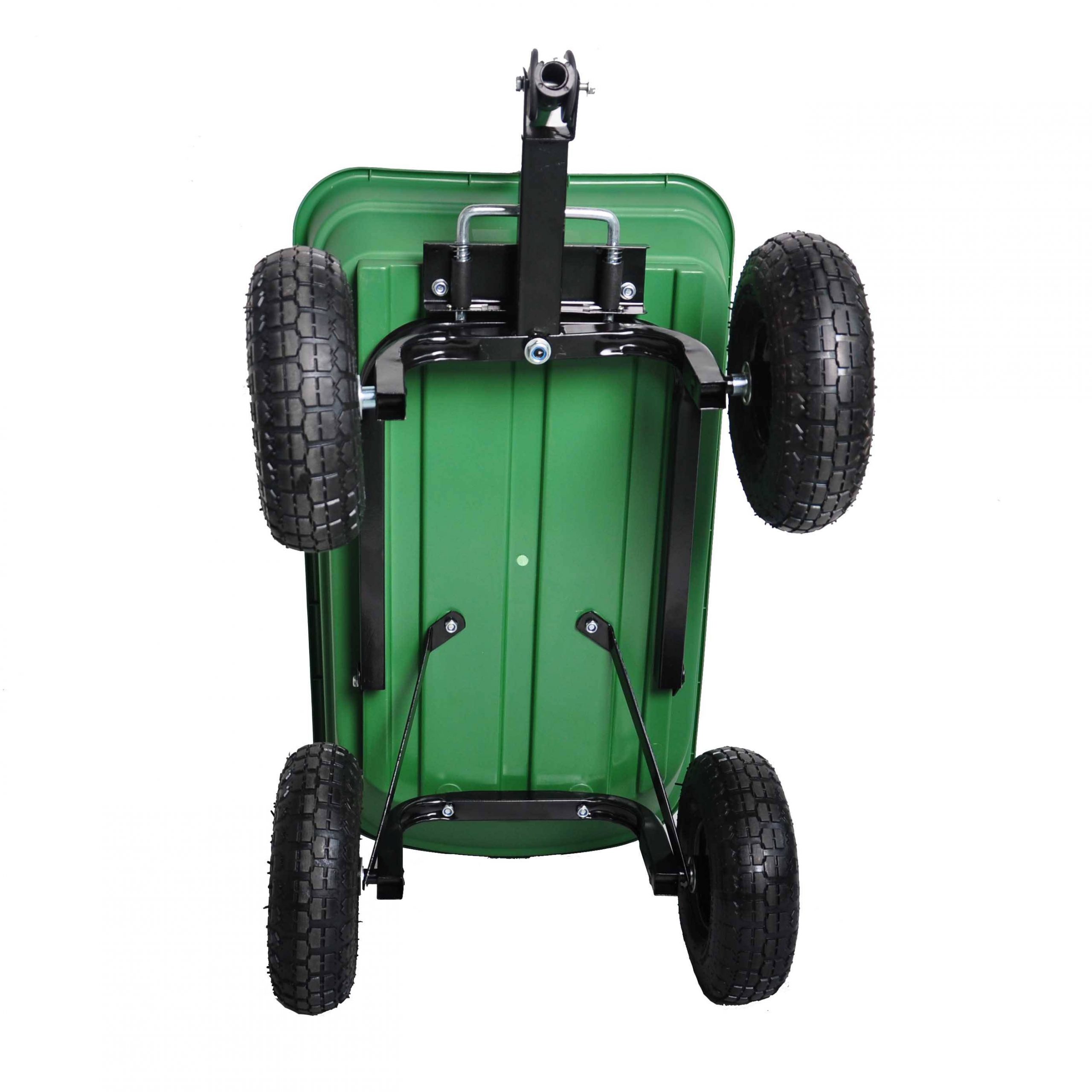 Durable Folding Garden Dump Cart with Steel Frame - 10-in. Wheels, 300-Pound Capacity - Image 6
