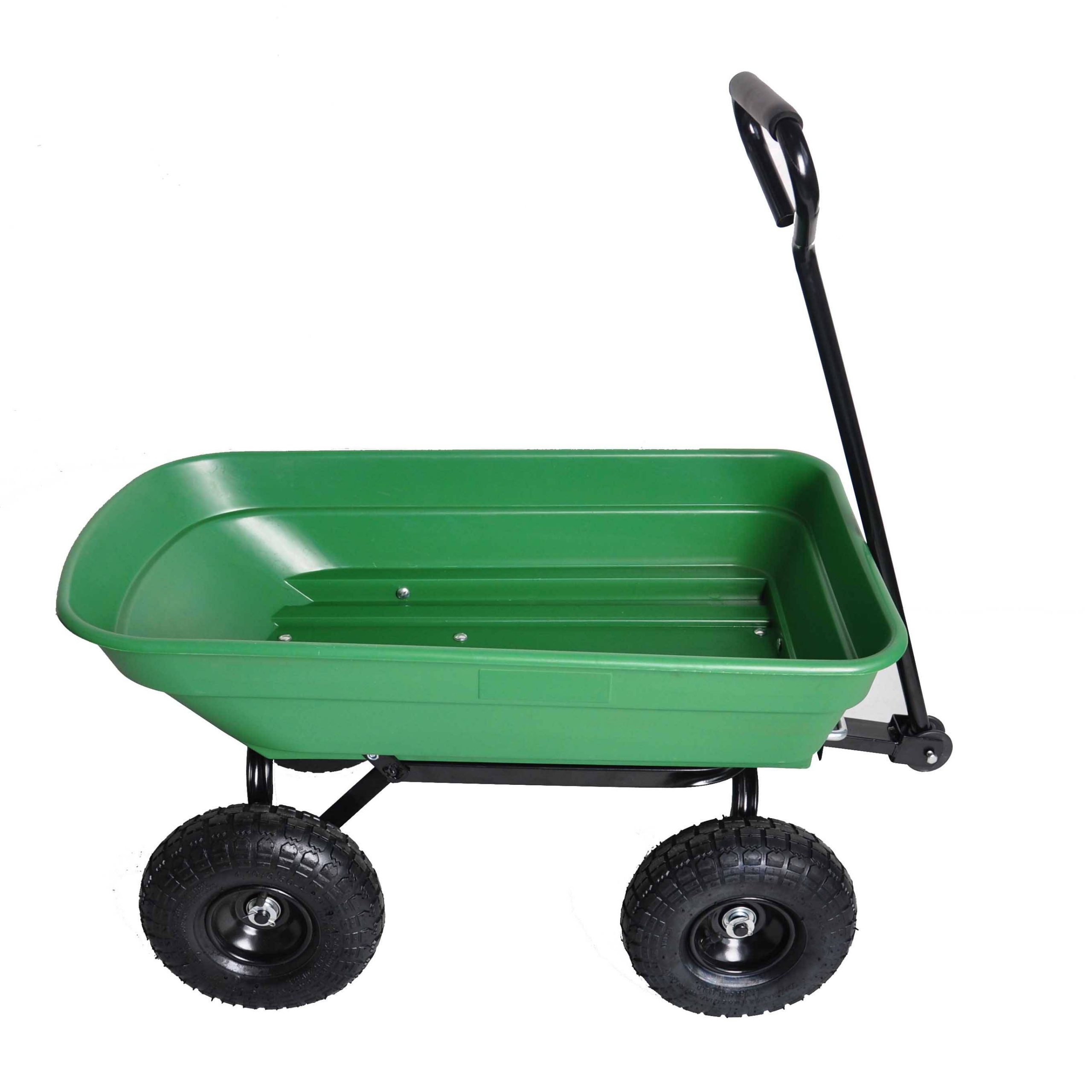 Durable Folding Garden Dump Cart with Steel Frame - 10-in. Wheels, 300-Pound Capacity - Image 15