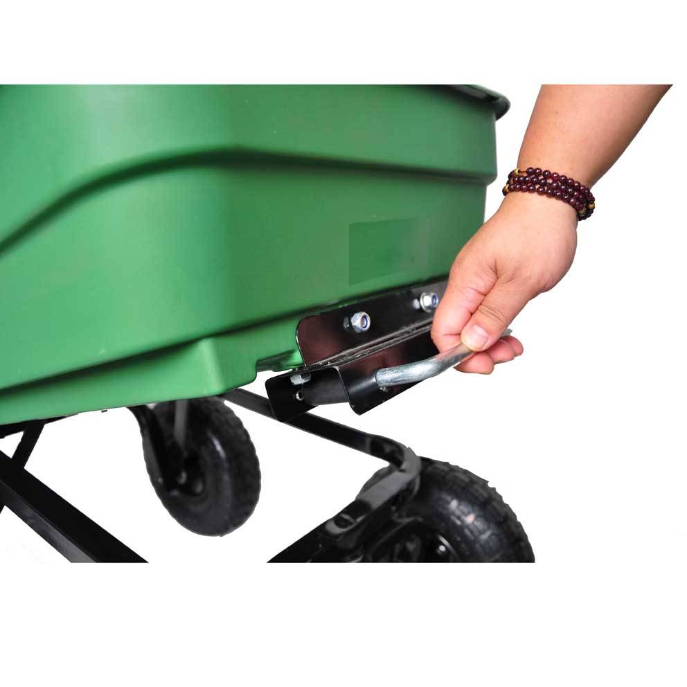 Durable Folding Garden Dump Cart with Steel Frame - 10-in. Wheels, 300-Pound Capacity - Image 16