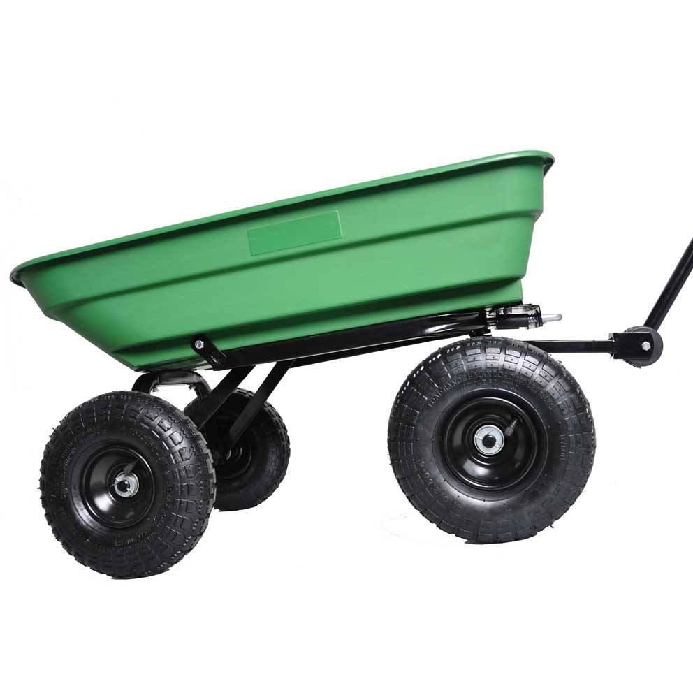 Durable Folding Garden Dump Cart with Steel Frame - 10-in. Wheels, 300-Pound Capacity - Image 20