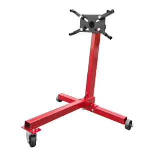 Heavy Duty Engine Stand 750LBS Capacity, 360° Rotating Engine Run Stand with 3 Casters for Auto Repair & Motorcycle Maintenance - Red