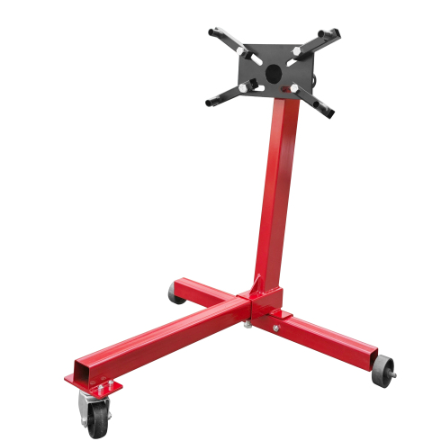 Heavy Duty Engine Stand 750LBS Capacity, 360° Rotating Engine Run Stand with 3 Casters for Auto Repair & Motorcycle Maintenance - Red