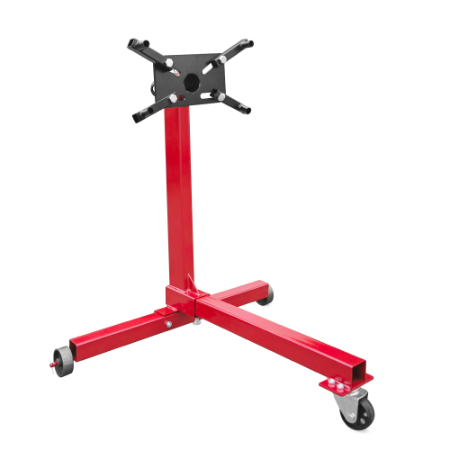 Heavy Duty Engine Stand 750LBS Capacity, 360° Rotating Engine Run Stand with 3 Casters for Auto Repair & Motorcycle Maintenance - Red - Image 8