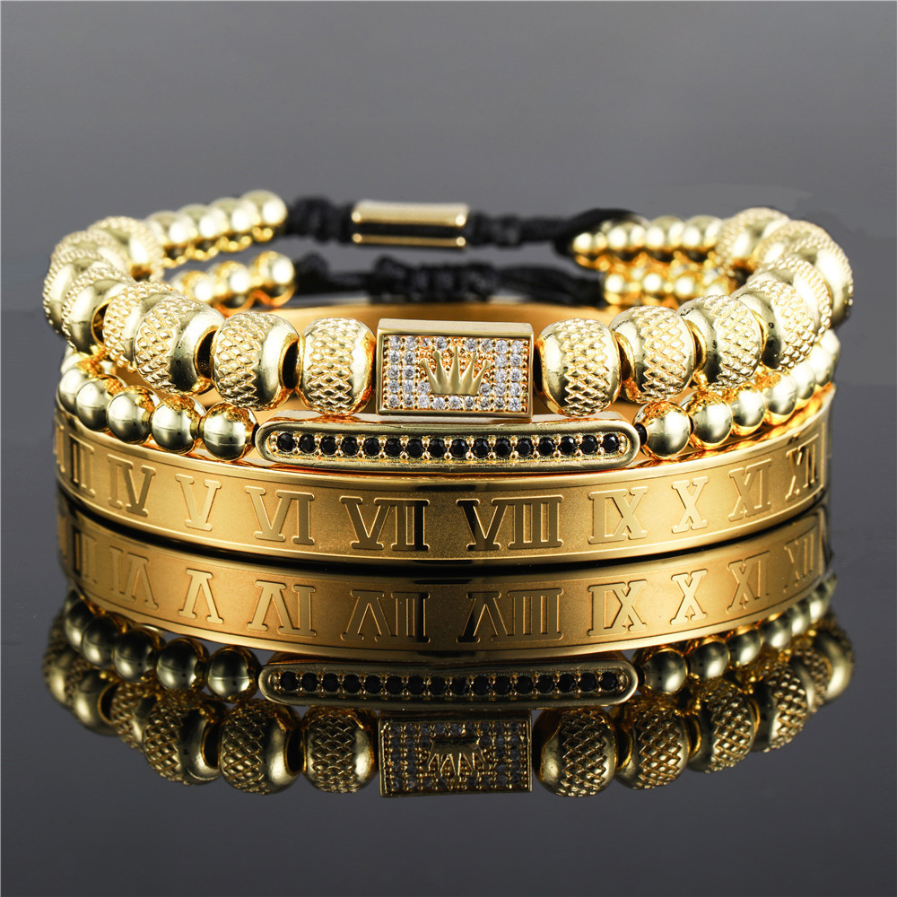 Charming Vintage Crown Braided Bracelet - Timeless Style for Every Occasion - Image 2
