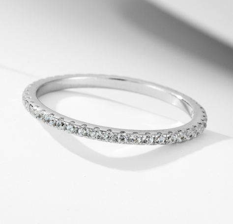 S925 Sterling Silver Stunning Ice Flower Cut Zircon Ring Set - Image 4