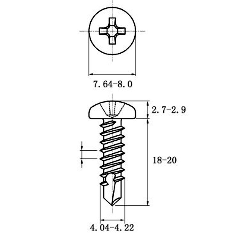 Stainless Steel Coiled Hair Drill Tail Screws with Cross Recess Design - Image 4