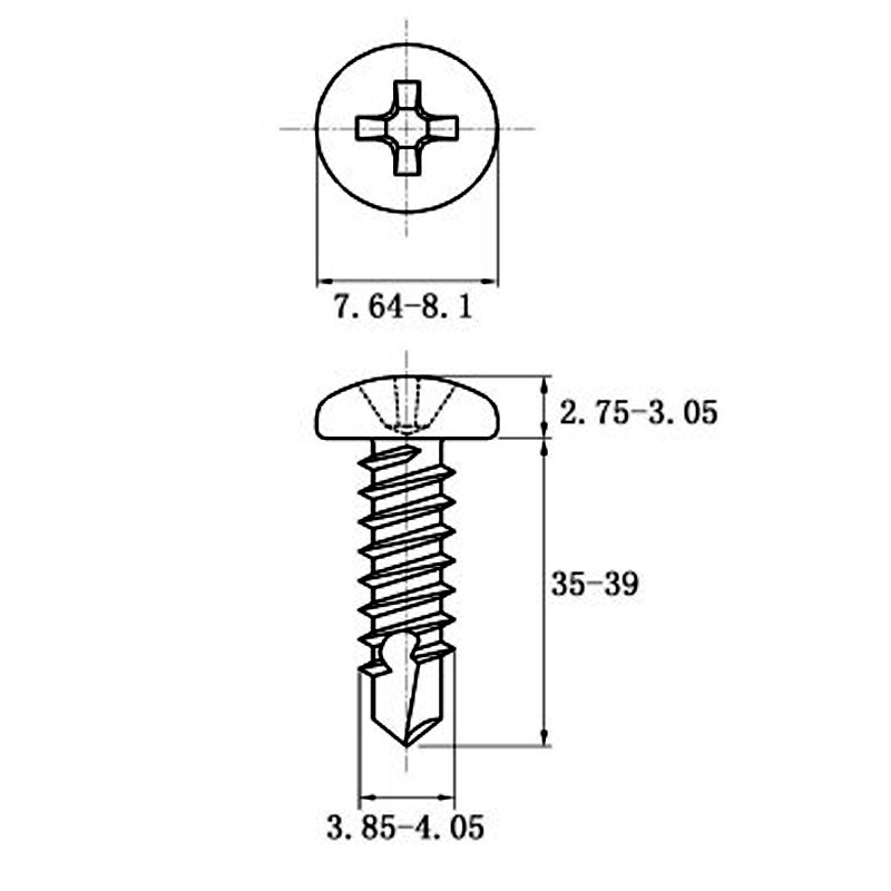 Stainless Steel Coiled Hair Drill Tail Screws with Cross Recess Design - Image 7