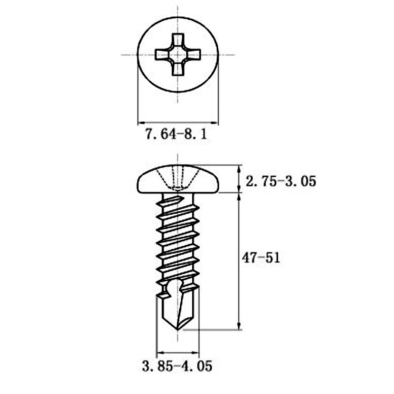 Stainless Steel Coiled Hair Drill Tail Screws with Cross Recess Design - Image 9