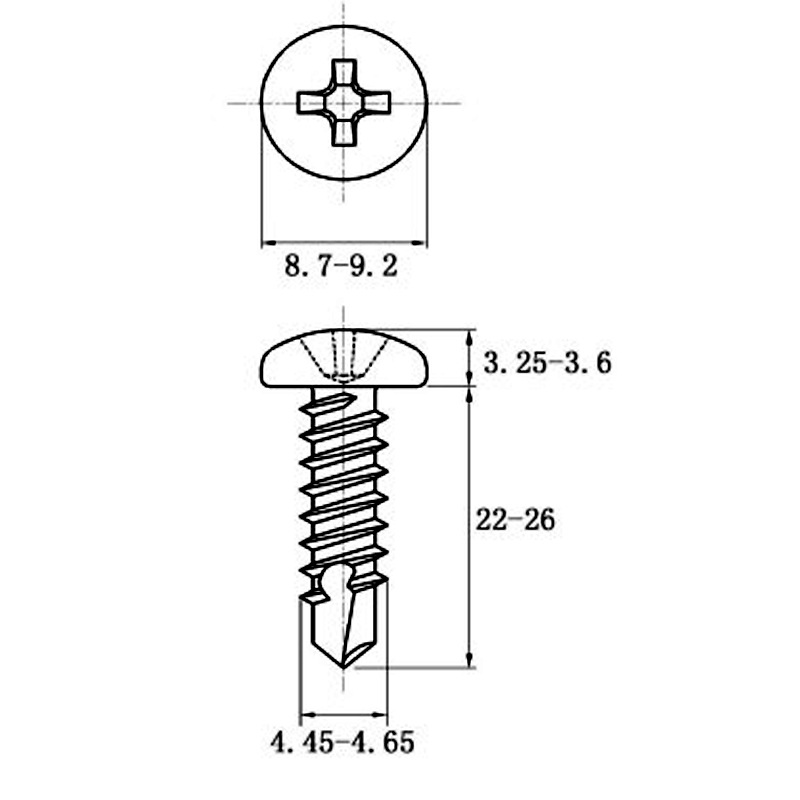 Stainless Steel Coiled Hair Drill Tail Screws with Cross Recess Design - Image 13