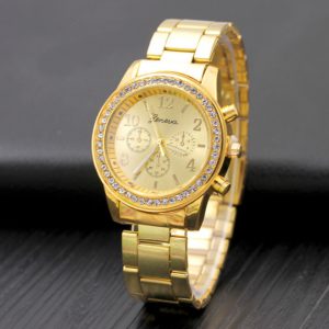 Stylish Fashion Watch with Diamond Alloy Steel Band for Timeless Elegance