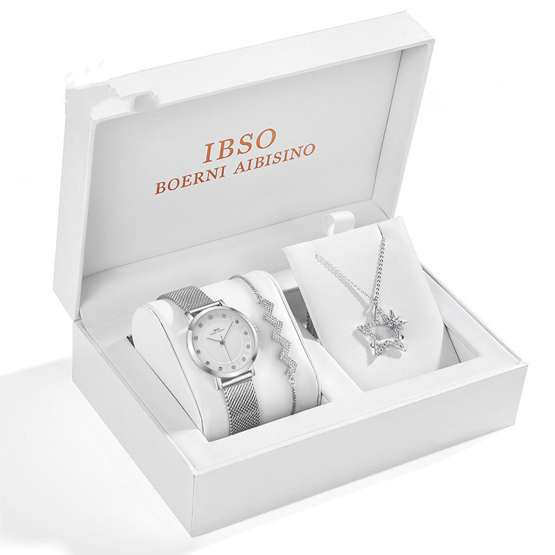 Stylish Temperament Wild Five-pointed Star Necklace Bracelet & Ladies Digital Watch - Image 5