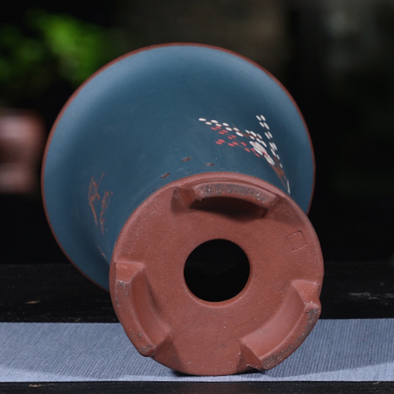 Breathable Purple Sand Ceramic Flowerpot with Tray for Vibrant Plants - Image 20