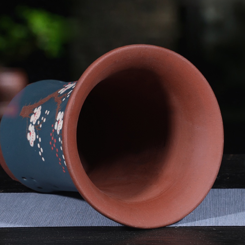 Breathable Purple Sand Ceramic Flowerpot with Tray for Vibrant Plants - Image 21