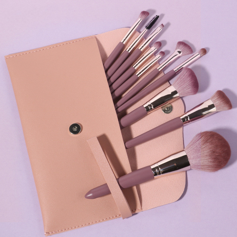 14 Piece Wooden Handle Makeup Brush Set - Essential Makeup Tools for Flawless Beauty - Image 8
