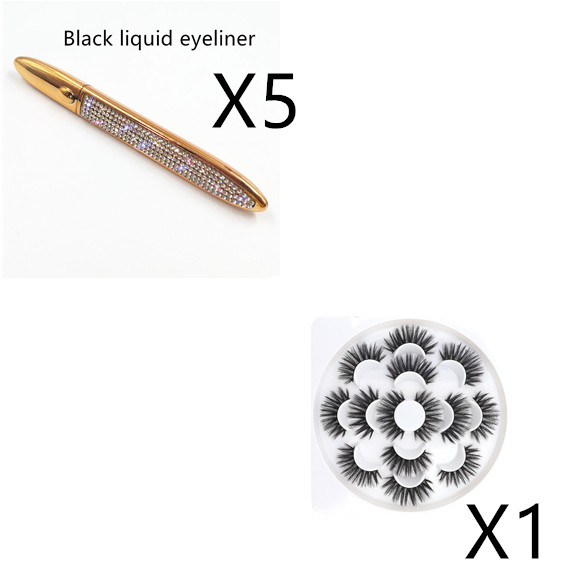 Self-Adhesive False Eyelashes with Multicolor Eyeliner for Effortless Glam - Image 31