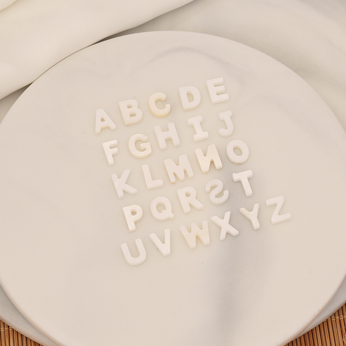 26 Letters White Shell Beaded Bracelet for Women - Metal Love Design Jewelry - Image 26