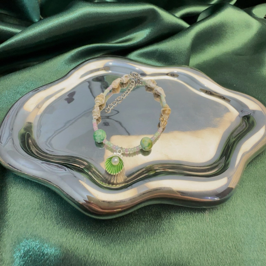 Beach Starfish Pendant with Conch Bead Shell Bracelet - Coastal Charm - Image 3