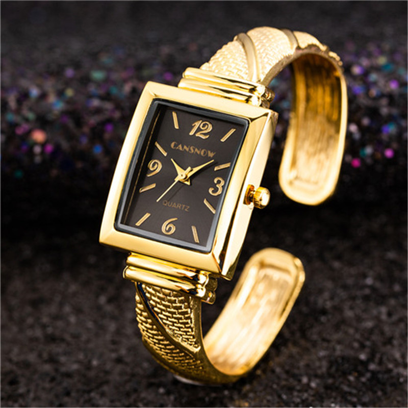 Metal Texture Square Bracelet - Trendy European & American Women's Watch - Image 2
