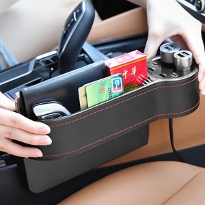Versatile Car Seat Storage Organizer with Slotted Design for Easy Access
