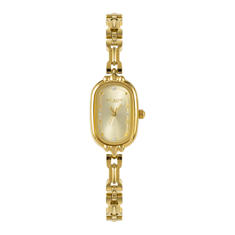Medieval Small Retro Golden Watch - Oval Light Luxury Artistic Fashion Quartz - Image 12