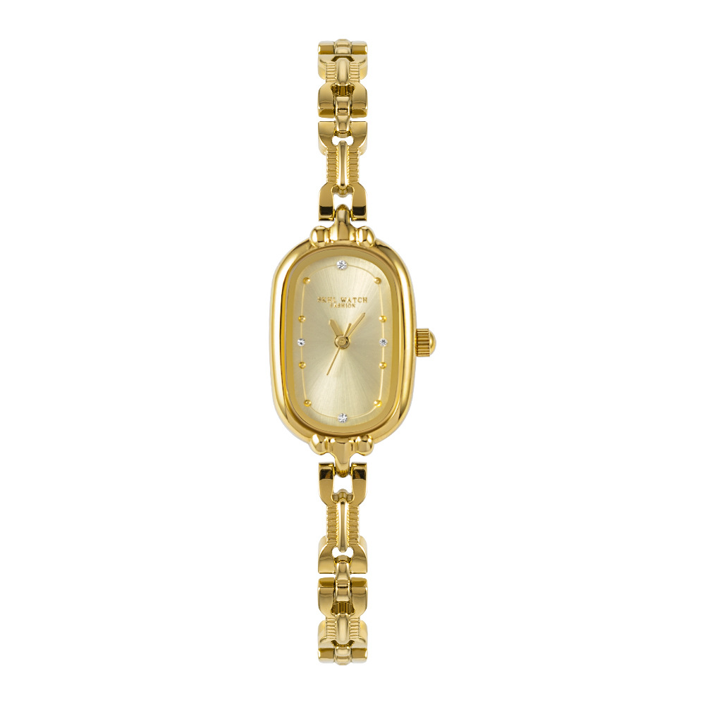 Medieval Small Retro Golden Watch - Oval Light Luxury Artistic Fashion Quartz - Image 13