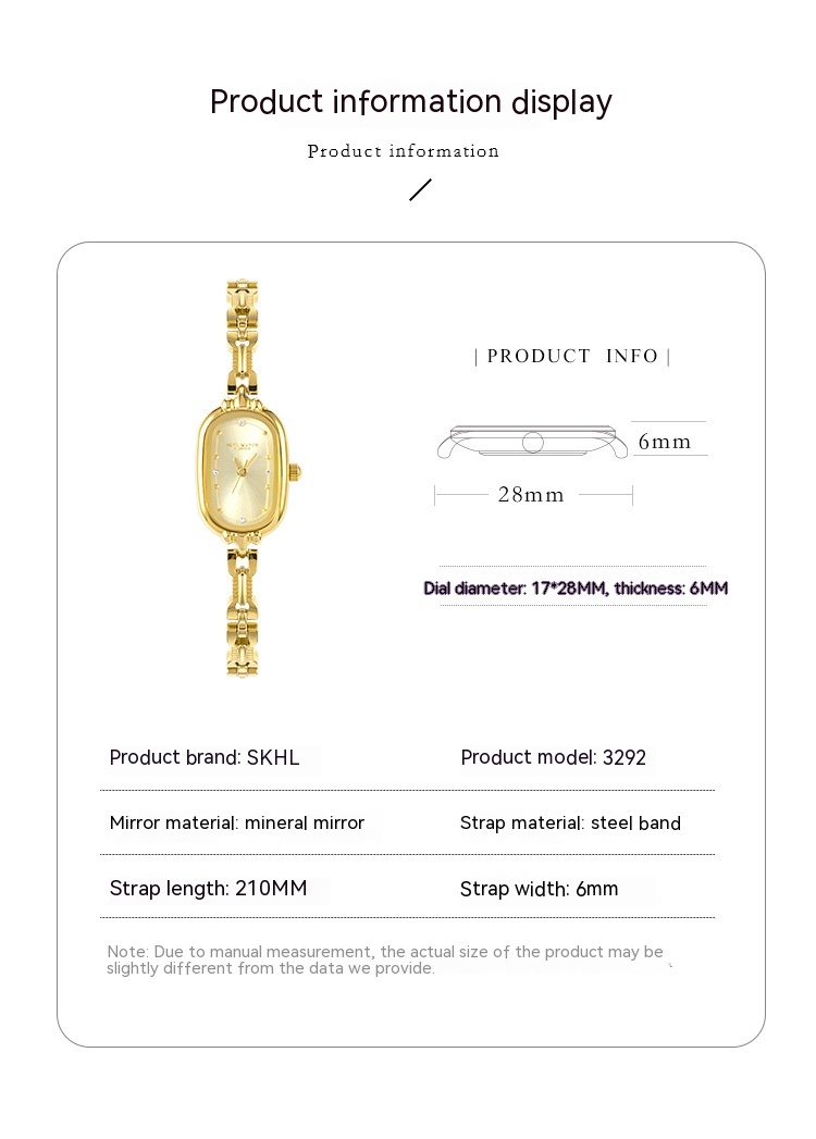 Medieval Small Retro Golden Watch - Oval Light Luxury Artistic Fashion Quartz - Image 15