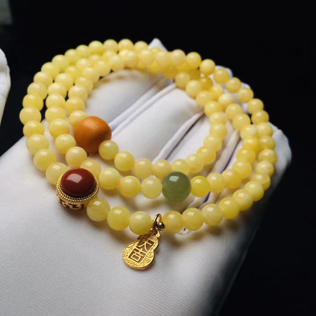 Women's Natural Beeswax Multi-Circle Bracelet - Eco-Friendly & Stylish Accessory - Image 2