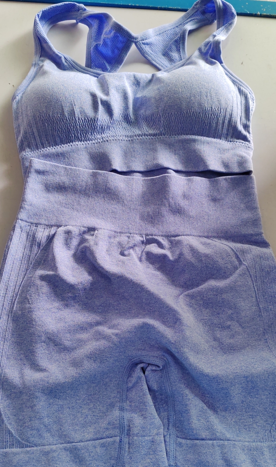 2pcs Women's Sports Fitness Yoga Set - Breathable Hip-Lifting Shorts & Hollow Back Bra - Image 6