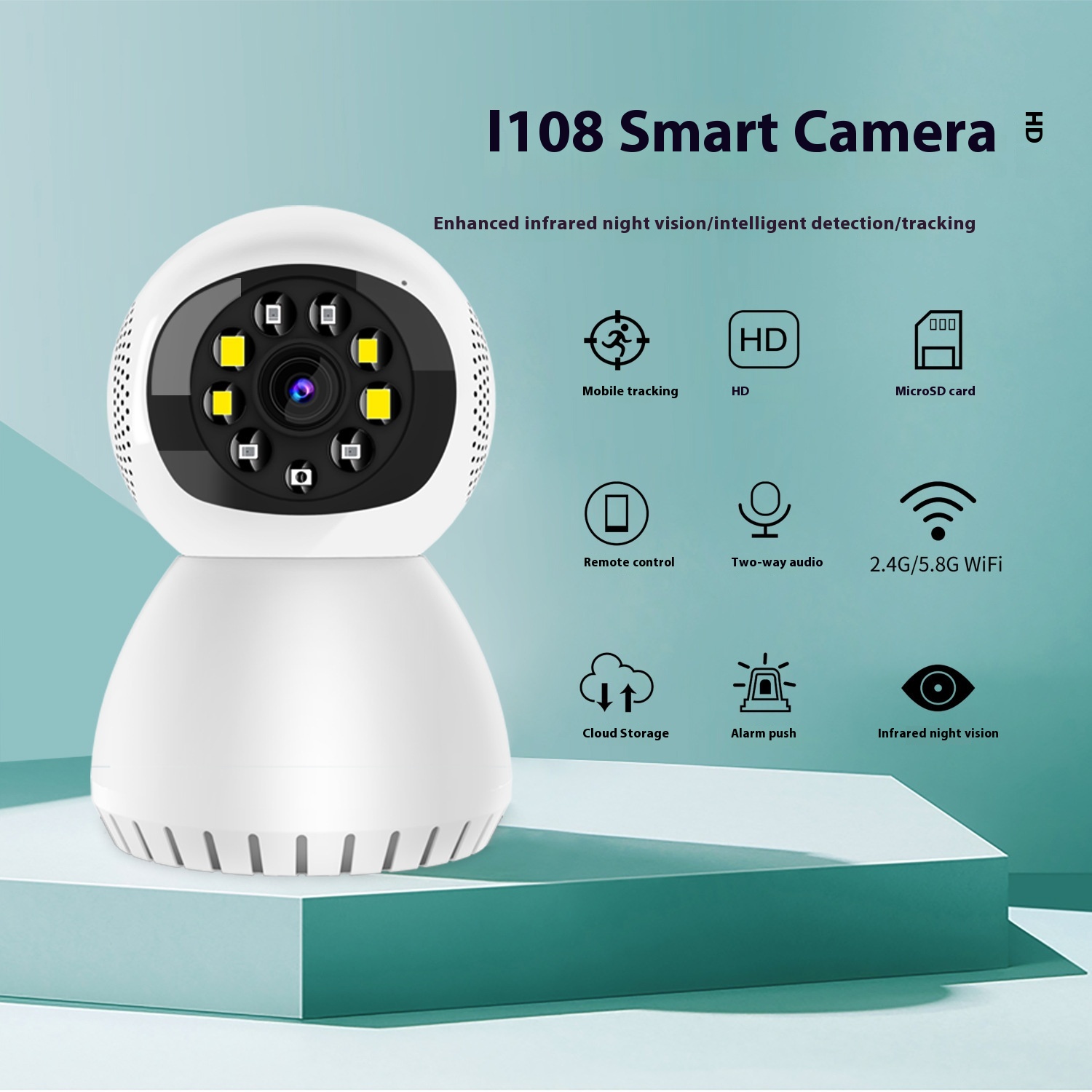 Dual-Frequency Wireless Monitor Camera - 1080p HD WiFi Home Security Camera - Image 2