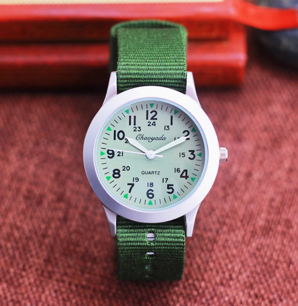Stylish Waterproof Canvas Quartz Watch for Girls and Boys