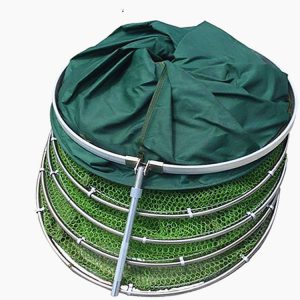 Heavy-Duty Steel Ring Fishing Net Pocket - Glued, Thickened, Quick-Drying, Anti-Hanging