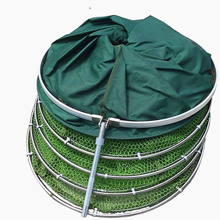 Heavy-Duty Steel Ring Fishing Net Pocket - Glued, Thickened, Quick-Drying, Anti-Hanging