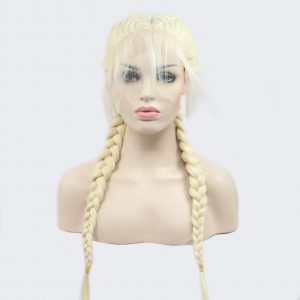 Long Bangs Double Ponytail Fishbone Braid Wig - Stylish & Versatile Hairstyle